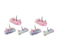 COLLBATH 6 Pièces bandeau licorne scrunchies hair band Bandeau éponge hair toppers hair charms bande de cheveux spa maquillage des oreilles bandeaux bandes de cheveux de licorne molleton