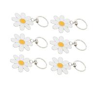 COLLBATH 6 Pièces Breloques Daisy pour Sac à Main et Décoration de Voiture Pendentif Aesthétique pour Clés pour Fête des Mères