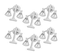 COLLBATH 6 Pièces Broche Écailles En Métal Épinglette De Juge Pendentif Échelle De Justice Accessoires Vestimentaires Épingle De Chemise De Costume En Métal Broche Métallique Silver