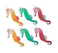 COLLBATH 6 Pièces Décorations Flottantes Silicone Ornement Lumineux sans Batterie pour Aquarium Embellissement Naturel et Lumineux pour Paysage Aquatique et Bureau