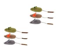 COLLBATH 6 Pièces Jouet d'herbe à Chat Jouet pour Animaux Chat Teaser Herbe à Chat Interactive Cat Toy Chat Jouet Trucs de Chat pour Les Chats d'intérieur Jouet de Souris à l'herbe à Chat
