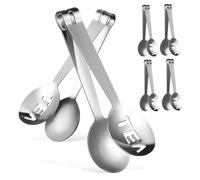 COLLBATH 6 pièces Lot de Pinces à Thé Acier Inoxydable Presse-sachet et Infuseur Polyvalent Poignée Ergonomique pour Clips de Sachets et Filtrage Infusions Accessoires de Thé pour Maison