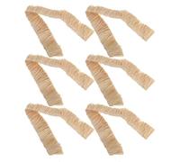 COLLBATH 6 Pièces Miniature Thatch Roof DIY Kit Artificial Straw Roof for Tiny Model Houses Weather-Resistant Grass Roofing for Fairy Gardens and Dioramas