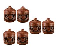 COLLBATH 6 Pièces Pendentif en Bois D'aromathérapie Flacon De Boules Parfumées Pratique Diffuseur D'aromathérapie pour Voiture Pendentifs Boule De Carillon Cage Diffuseur De Parfum
