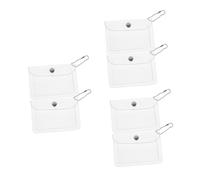 COLLBATH 6 Pièces Porte-Carte Transparent à Main Clair Portefeuilles pour Filles Porte-Monnaie Clair Portable Etui Carte bancaire Pochette de Rangement Pratique Couverture de Cahier PVC