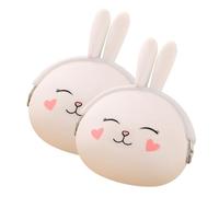 COLLBATH 6 Pièces Porte-Monnaie Lapin Sacs De Friandises Porte Monnaie Lapin Petit Portefeuille Homme Petit Porte-Monnaie Portefeuille Cubique Couleur Bonbon Blanche Gel De Silice