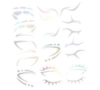 COLLBATH 6 pièces Stickers Maquillage Temporaire Yeux Arc-ciel Tatouages Éphémères pour Maquillage Carnaval Halloween Visage Femmes et Filles