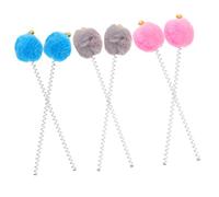 COLLBATH 6 Pièces Suceur Chat Teaser Boule de Chat Jouets pour Chats pour Chat en Vigne argentée Interactive Cat Toy pour Chat Teaser pour Chats PVC