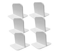 COLLBATH 6 pièces Supports Étagère Autocollants Blanc Clips de Fixation sans Perçage pour Armoires Meubles Penderies et Bibliothèques Supports Robustes Anti-basculement pour Rangement