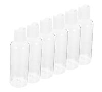 COLLBATH 6 pièces Travel Bottles Set Transparent Plastic Lotion Containers For Shampoo Conditioner And Body Care Toiletries