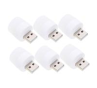 COLLBATH 6 pièces USB Veilleuses LED Portables Lumineuses USB Dimmables pour Chambre Lampe de Nuit Compacte et Multifonctionnelle