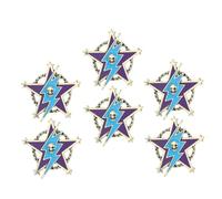 COLLBATH 6 Pièces Vintage Five-pointed Star Lapel Pins Metal Brooches For Men And Women Secure Fastening For Suits Jackets Bags Western Style Mini Badge Set