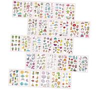 COLLBATH 60 feuilles Autocollants Temporaires Imperméables pour Adultes Stickers Corps Décoratifs Kit de Modèles Kawaii Facile à Transporter et Durable