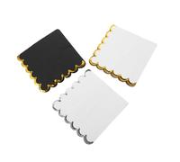 COLLBATH 60 Pièces Serviettes Papier Jetables Absorbantes Noires et Blanches avec Bordure Dorée pour Anniversaire Mariage et Fête Thème Élégant Serviettes de Table Décoratives pour