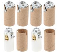 COLLBATH 6pcs Douille D'ampoule E12 en Céramique Isolant en Papier, Remplacement de Douille de Lampe Élégant et Stylé, Protection Décorative pour Lampe de Salon