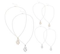 COLLBATH 6pièces Collier Cage Pour Femme Avec Pendentif Porte-pierre Chaîne Réglable Et Support Vide Pour Bijoux