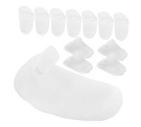 COLLBATH 8 Chaussettes Silicone Gel Hydratantes Anti-crevasses pour Femmes Soins des Protection Spa Adoucissent Callosités et Peau Rugueuse Lavables et Réutilisables