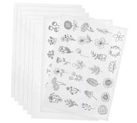 COLLBATH 8 Feuilles Tissu hydrosoluble collé stabilisateur pour machines à broder papier Larme accessoires stabilisateurs de broderie solubles dans l’eau film soluble dans l'eau PVC blanche