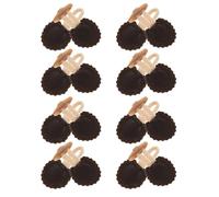 COLLBATH 8 Paires Lot Boutons à Bascule PU Effet Corne Ornements Festonnés pour Manteaux Vintage et Accessoires Mode Hiver