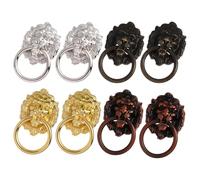 COLLBATH 8 pièces Poignées Tiroir Rétro de Lot de Boutons Tête de Lion Antique pour Meuble Design Vintage Rustique pour Commode et Armoire