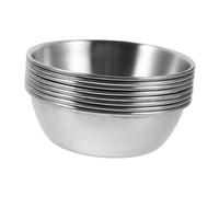 COLLBATH 8 Pièces Set de Bols à Mélanger pour Masques Faciaux Acier Inoxydable Bols Esthétiques Ronds pour Soins Peau et Usage Professionnel Spa