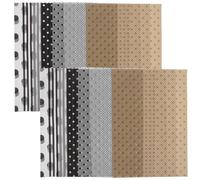 COLLBATH 80 pièces Papier pour Emballage Cadeau et Bouquet Papier Décoratif Noir et Blanc à Pois Fin Résistant pour Artisanat et Origami Feuilles Prêtes à Emploi pour Emballage Présents