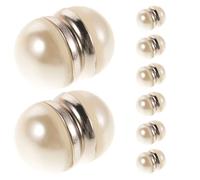 COLLBATH 8paires Poids Magnétiques Double Face Perles pour Voile de Mariée Accessoires de Mode pour Cheveux Longs Résistants au Vent pour Extérieur