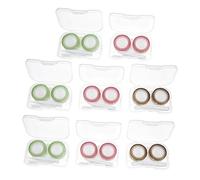 COLLBATH 8pièces Étui à Lentilles De Contact Transparent Pratique pour Maison Et Extérieur avec Joint Étanche pour Éviter Fuites Haute Qualité