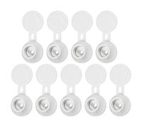 COLLBATH 9 Pièces Bouchon Rechargeable en Plastique Anti-fuite Compatible Blanc Plupart des Bouteilles de Sauces et Ketchup Sport Voyages