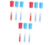 COLLBATH 9 Pièces Brosse de Nettoyage de Bouteille goupillon Nettoyage Outils de Nettoyage Éponge de Nettoyage pour goupillon pour Bouteilles Brosse à Laver Le Verre