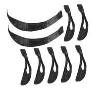 COLLBATH 9 Pièces Patch de l'opéra Sideburn frange à clip pour femme surmatelas avec une frange fausse frange pour les femmes vraie frange de cheveux clip frange Fil haute température Noir