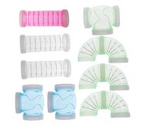 COLLBATH 9pièces Tuyaux De Sport pour Hamsters De Tubes Plastique s Courbes Droits Accessoires De Jeu pour Cage De Hamster Couleurs Aléatoires