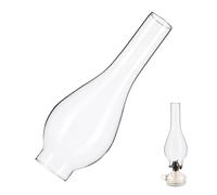 COLLBATH Abat-Jour en Verre pour Lampe à Huile Diamètre 5 CM Long Modèle 38 Trous Cheminée Coupe-Vent Résistante à Haute Température Couvercle de Remplacement Rétro pour Lampe à