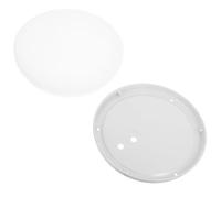 COLLBATH Abat-Jour Rond Ultra-Fin en Plastique Blanc 20 CM Base en Fer 19 CM pour Plafonnier Couvre-Lampe Léger Diffuseur de Lumière Homogène Adapté pour Appliques de Plafond et