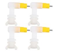 COLLBATH Abreuvoir à Tétine en PP 4 Pièces pour Poulets et Cailles Joint D'étanchéité, Système Automatique à Picage pour Abreuvoir Volailles en Installation Avicole