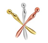 COLLBATH Applicateurs de Crème Yeux 3 Pièces Mini en Alliage de Zinc Bâtonnet Massage Visage Serum Contour des Yeux Usage Quotidien Voyage