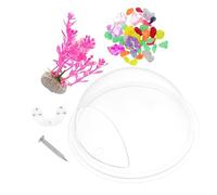 COLLBATH Aquarium Mural en Acrylique De 17 Cm À Suspendre Décoration Peu Encombrante Poissons Vivants Ou Plantes Couleur Aléatoire