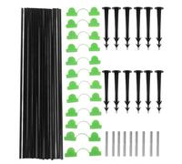COLLBATH Arceaux de Protection des Plantes, Arceaux pour Couvre-Rangs, Support Noir en Plastique et Métal, pour Plates-Bandes Surélevées et Jardin, Fleurs et Plantes, Effet Serrage