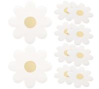COLLBATH Assiettes Jetables Fleur Marguerite 7 Pouces 20 Pièces Papier Blanc Pour Fête De Mariage Et Service Alimentaire