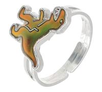 COLLBATH Bague D'humeur Ajustable pour Filles et Femmes, Anneau Ouvert Garçon et Filles à Changement de Couleur Selon Température, Design Dinosaure Mignon, Accessoire Mode pour Présent