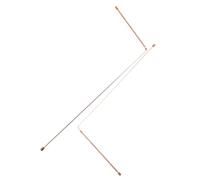 COLLBATH Baguettes de Sourcier Faciles à Transporter en Cuivre 2 Pièces Légères et Compactes pour Détection d'eau et Trésors pour Expéditions en Extérieur