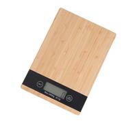 COLLBATH Balance de Cuisine Électronique Numérique avec Plateau Bambou Écran LCD Rétroéclairé Conversion Unités Lb Légère Pile pour Cuisson Café et Thé