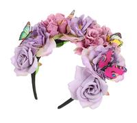 COLLBATH Bandeau avec Fleurs Simulées Accessoire Cheveux pour Fête et Headband pour Tea Party et Halloween