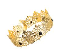 COLLBATH Bandeau Baroque Couronne D'anniversaire Pour Femme Couronne De Cheveux Vintage D'anniversaire Pour Homme Médiévale Pour Hommes Alliage Golden