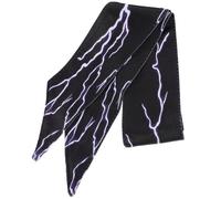 COLLBATH Bandeau Élastique Yoga pour Femmes Motif Éclairs Noir Triangle Bandeau Large Cheveux Épais Évacuation Humidité Accessoires Cheveux Sport et Running