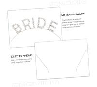 COLLBATH Bandeau Mariée Argenté avec Lettre Bride et Accessoire Tête Mariage pour Enterrement de Vie de Jeune Fille et Fête Nuptiale Décoration Élégante pour Femmes de Âges