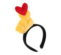 COLLBATH Bandeau Saint-Valentin à Motif Cœur en Peluche Serrage-Tête Doux et Confortable pour Femmes Accessoire Coiffure Fête et Rendez-vous Amoureux Bandeau D’Amour Original et Stable