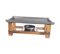 COLLBATH Barbecue En Bambou Multifonction Antiadhésif Pour Petite Plaque De Rôtissage Grille Cm Portable Style Sans