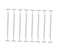 COLLBATH Barre en T Métallique pour Cage à Pigeons 16 Pcs pour Colombophilie Porte D'entrée à Sens Unique Fer Solide Banderole Flexible Aiguille Unique pour Entraînement et Compétition