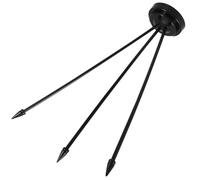 COLLBATH Base de Mât de Drapeau Miniature Portable en Plastique Noir Support de Drapeau pour Salle de Conférence et Bureau 1 Pièce